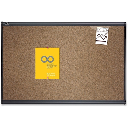 Quartet Bulletin Board, 3'x2', Graphite Frame QRTB243G